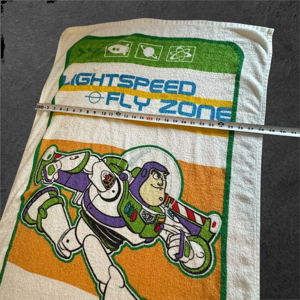 Vintage‎ Y2K Disney Buzz Lightyear Toy Story Beach Towel Lightspeed EUC